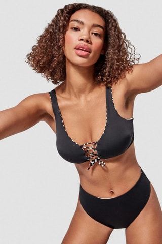 Slip bikini double face - Bianco e nero