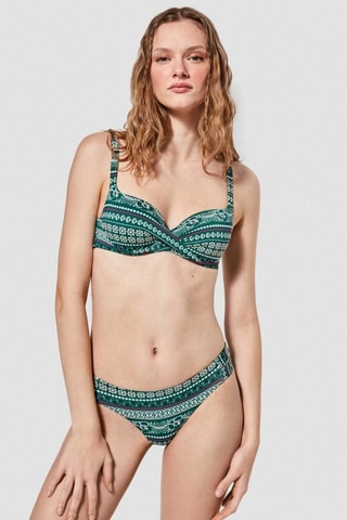 Slip bikini - Bianco e verde