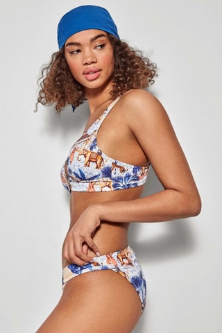 Slip bikini - Blu e arancione