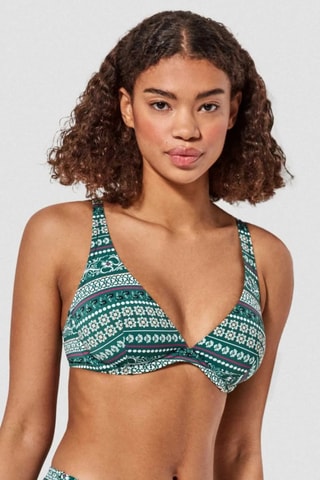 Reggiseno bikini - Bianco e verde