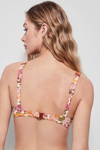 Reggiseno bikini con coppe - Giallo e rosa