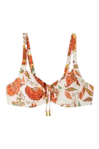 Reggiseno bikini - Bianco e arancione