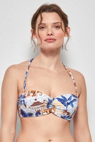 Reggiseno bikini - Blu e arancione