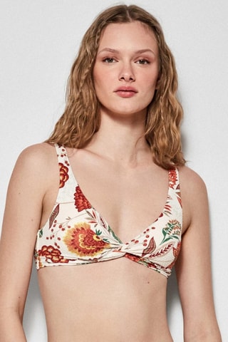 Reggiseno bikini - Bianco e arancione