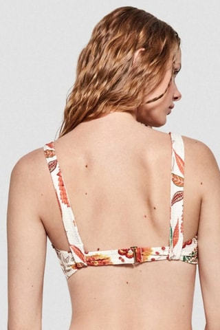 Reggiseno bikini - Bianco e arancione