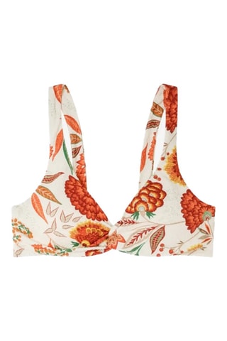 Reggiseno bikini - Bianco e arancione