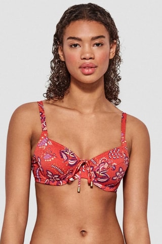 Reggiseno bikini - Rosso e viola