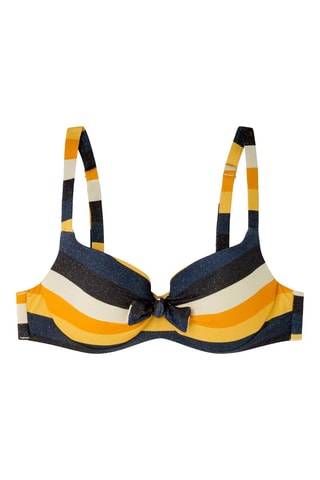 Reggiseno bikini con coppe - Giallo e nero