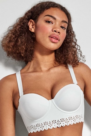Reggiseno bikini con coppe - Bianco