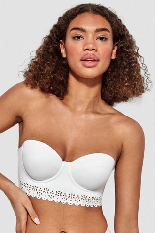 Reggiseno bikini con coppe - Bianco