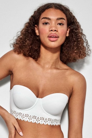 Reggiseno bikini con coppe - Bianco