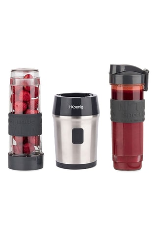 Mini liquidificador Preto - 570 ml - 300 W - Prateado e preto