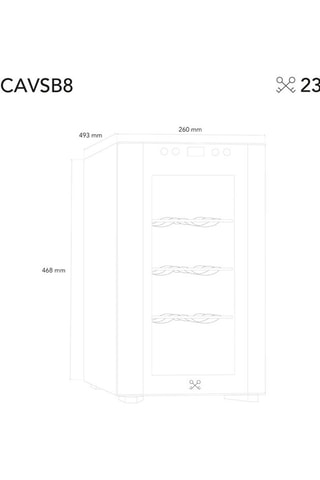 Adega - 8 garrafas - 23 l
