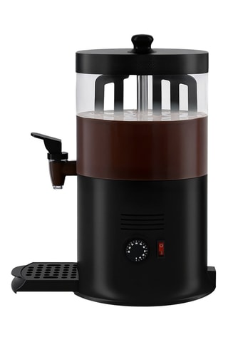 Distributore di cioccolata calda in acciaio inossidabile - 6 l - Nero