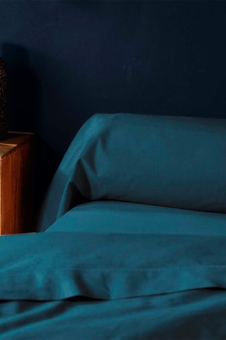 Funda de almohada de algodón 57 hilos/cm² Lina - Azul