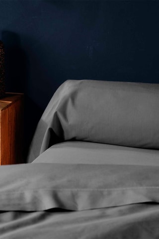 Funda de almohada de algodón 57 hilos/cm² Lina - Antracita