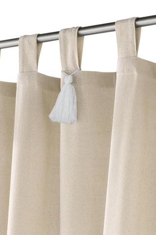 Cortina con trabillas Cyrine - Beige - 140 x 240 cm