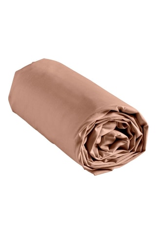 Sábana bajera de algodón 57 hilos/cm² Lina - Rosa viejo