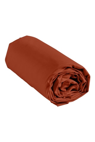 Sábana bajera de algodón 57 hilos/cm² Lina - Terracota