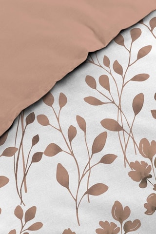 Juego de nórdico de algodón - 57 hilos/cm² - Blanco y chocolate