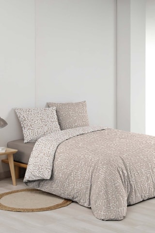 Juego de nórdico de algodón 42 hilos/cm² - Beige