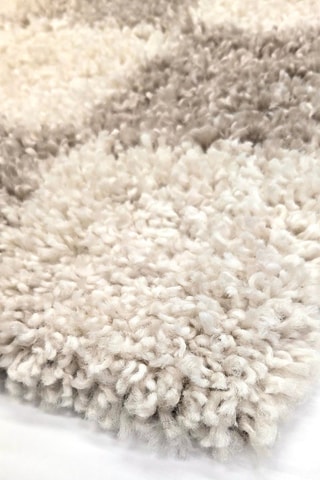 Tapis Damero - Beige et blanc
