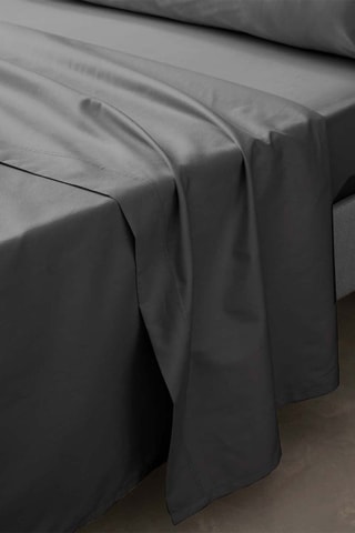 Sábana encimera de percal de algodón 78 hilos/cm² Percaline - Gris