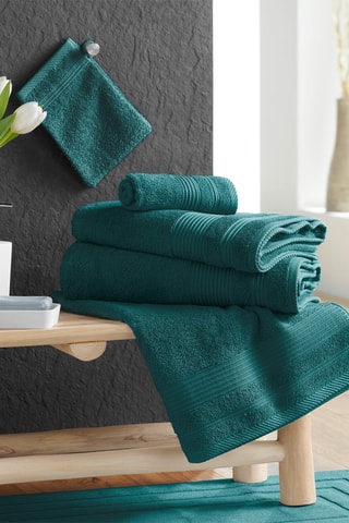 Toalla de baño Tendresse - Verde esmeralda - 90 x 150 cm