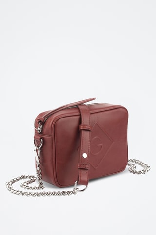 Borsa a tracolla in pelle di vitello - Bordeaux