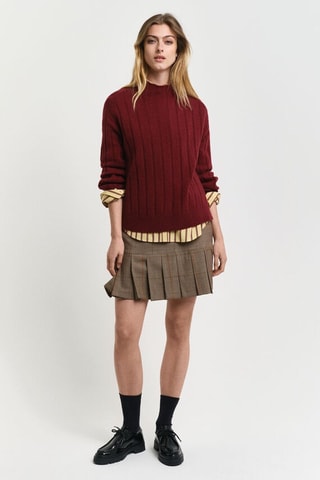 Maglia relaxed in lana - Bordeaux