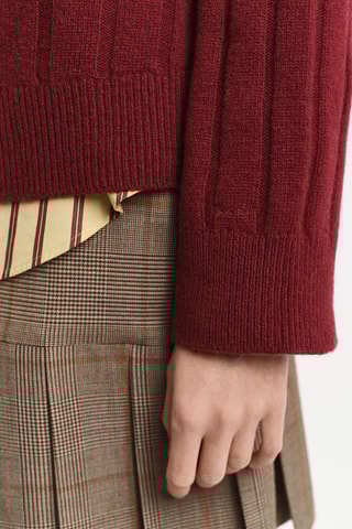 Maglia relaxed in lana - Bordeaux