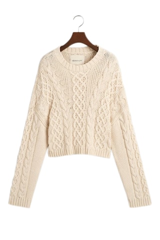 Maglia relaxed in cotone bio - Ecrù