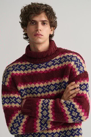 Maglia oversize in lana merino - Bordeaux