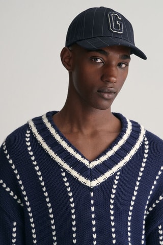 Maglia relaxed in lana - Navy