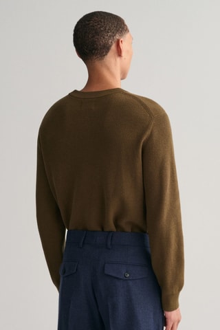 Maglia regular in lana merino - Kaki