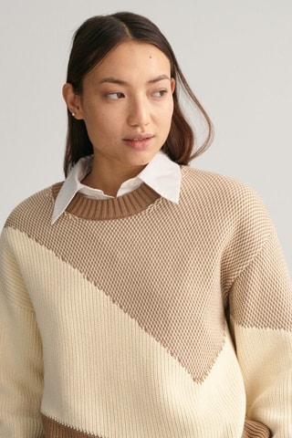 Maglia relaxed in cotone bio - Beige