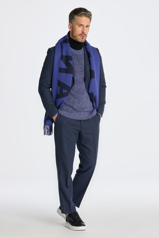 Maglia relaxed - Blu melange