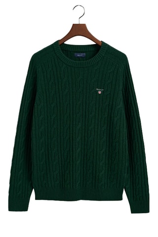 Maglia regular in lana - Verde scuro