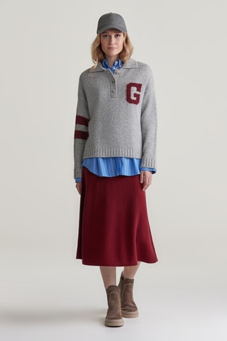 Maglia oversize in lana e alpaca - Grigio