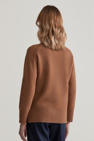 Maglia relaxed in lana e cashmere - Marrone