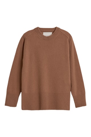 Maglia relaxed in lana e cashmere - Marrone
