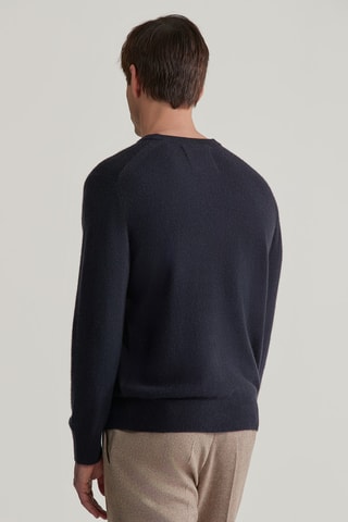 Maglia relaxed in cashmere - Navy