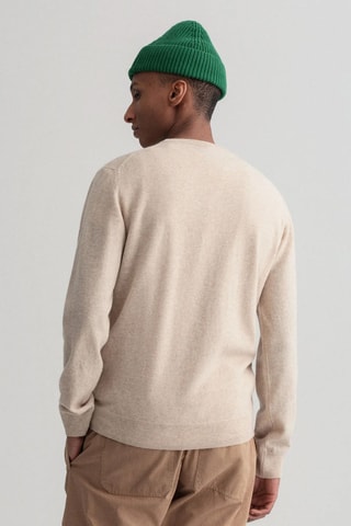 Maglia regular in lana - Beige