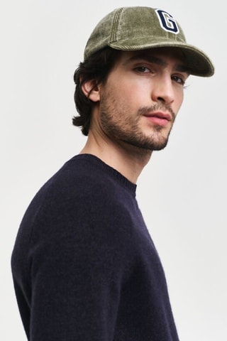 Maglia relaxed in lana - Navy