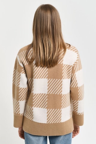 Cardigan relaxed in lana - Beige