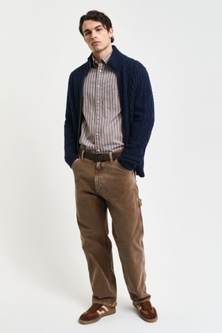 Cardigan in lana - Navy melange