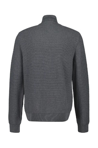 Cardigan regular in cotone bio - Grigio scuro