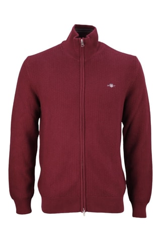 Cardigan in cotone bio - Bordeaux