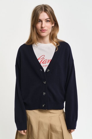 Cardigan in lana d’agnello - Navy