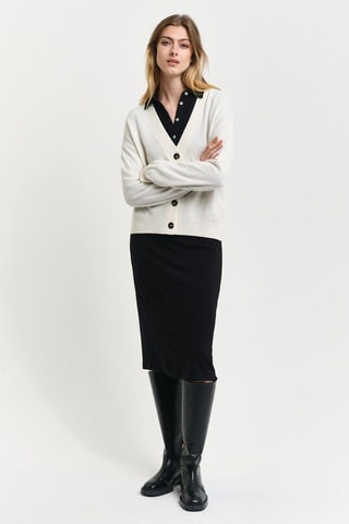 Cardigan in lana d’agnello - Ecrù